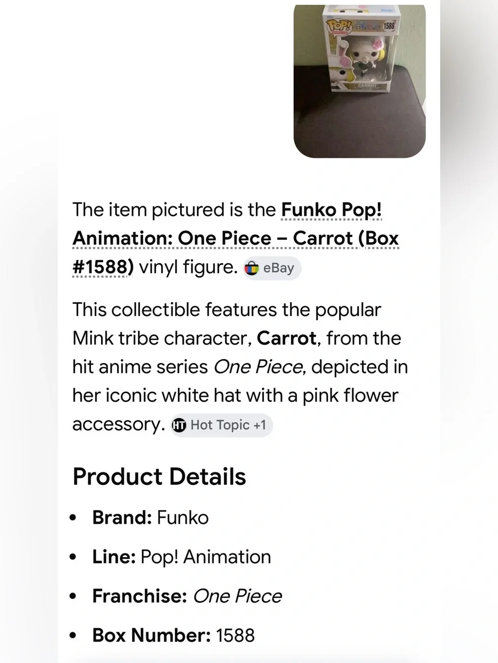 Funko pop collectible